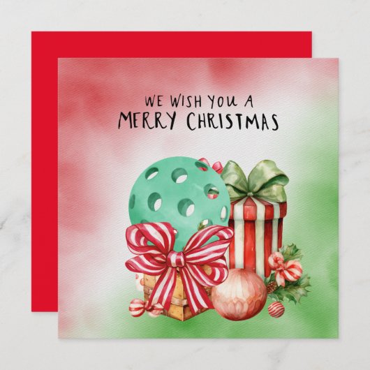 Player用のクリスマスをテーマにしたピックボール シーズンカード (正面/裏面)