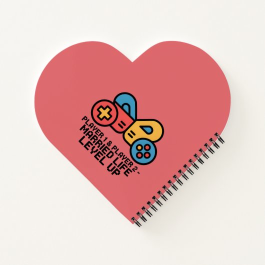 Player 1 & 2 Married Gamer ノートブック (裏面)