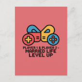 Player 1 & 2 Married Gamer ポストカード (正面)