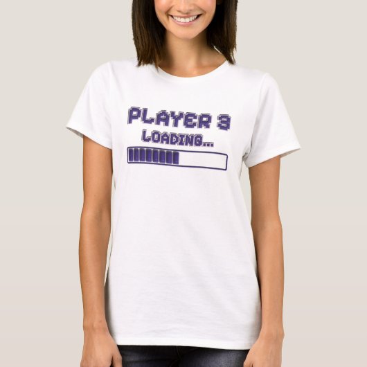 Player 3 Loading 妊娠発表Tシャツ  Tシャツ (正面)