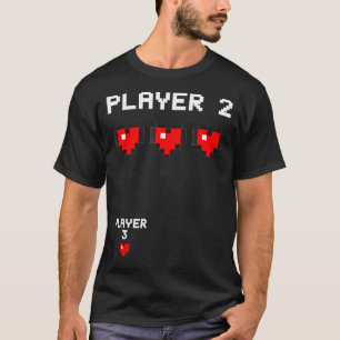 Player 3 Tビデオゲーム妊娠告知ゲーム Tシャツ
