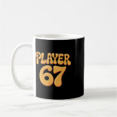 Player 67 Alpha Slang Gen 67th Number 67  コーヒーマグカップ (左)