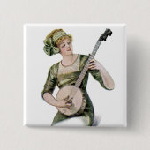 Player Button女性 缶バッジ (正面)