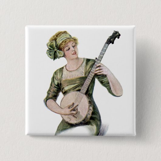 Player Button女性 缶バッジ (正面)