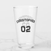 Player Name Jersey Number Game Day Party Sports タンブラーグラス (裏面)