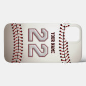 Player Number 22 – 野球カッコいいステッチの外観 Case-Mate iPhoneケース (裏面 (横))