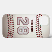 Player Number 28 – 野球カッコいいステッチの外観 Case-Mate iPhoneケース (裏面 (横))