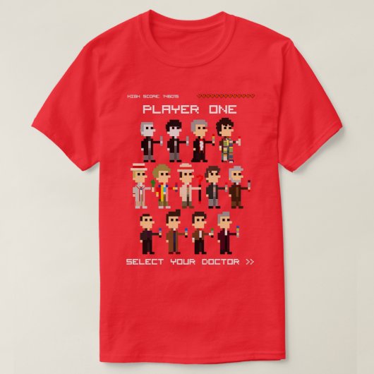 Player One Choose Your Doctor Tシャツ (デザイン正面)