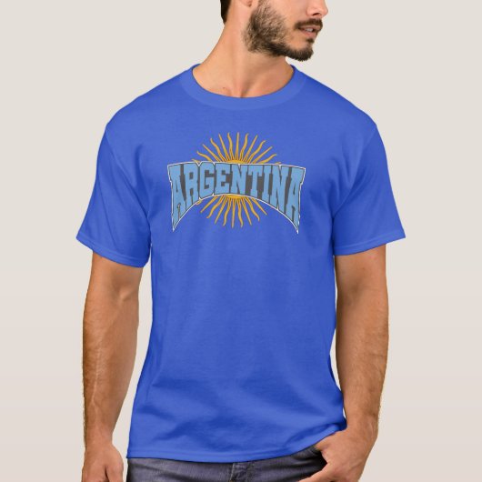 Playera Agentina Flag - Bandera Argentina Albicele Tシャツ (正面)