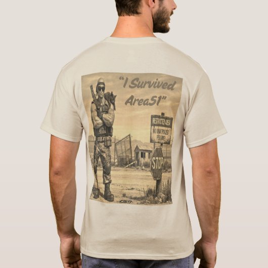 Playera Area51 -I survived Area51 Tシャツ (裏面)