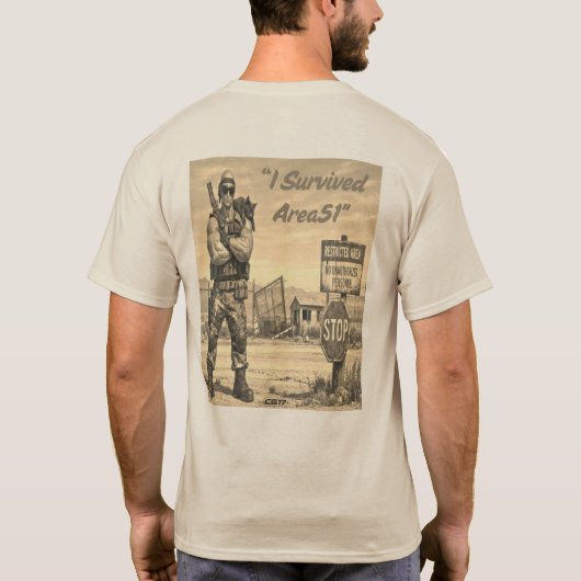 Playera Area51 -I survived Area51 Tシャツ (裏面)