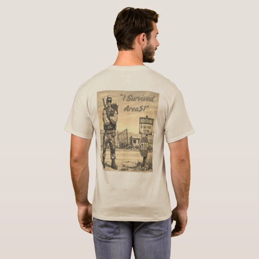 Playera Area51 -I survived Area51 Tシャツ (裏面フル)