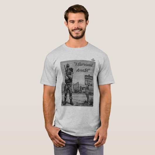 Playera Area51 -I survived Area51 Tシャツ (正面フル)