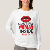 Playera básica de mangas largas Beautiful Woman Tシャツ (正面)