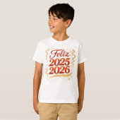 Playera Básica para Niño con Diseño “Feliz 2025-20 Tシャツ (正面フル)