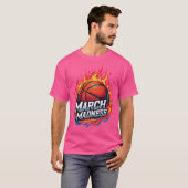 Playera Basketball en Llamas March Madness Tシャツ (正面フル)