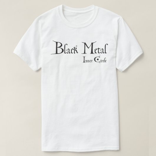 Playera Black Metal Inner Circle (black ink) Tシャツ (デザイン正面)