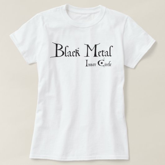 Playera Black Metal Inner Circle (black ink) Tシャツ (デザイン正面)