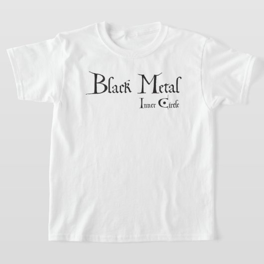 Playera Black Metal Logo (black ink) Tシャツ (レイダウン)