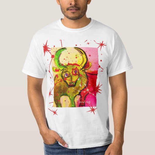 playera con acuarela original digitalizada tauro tシャツ (正面)