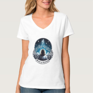 Playera con cuello en V con punto de jersey T-Shir Tシャツ