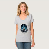 Playera con cuello en V con punto de jersey T-Shir Tシャツ (正面フル)