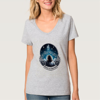 Playera con cuello en V con punto de jersey T-Shir Tシャツ