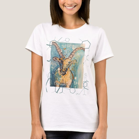 playera con dibujo original zodiaco capricorn tシャツ (正面)