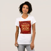 Playera con Diseño “Feliz 2025–2026” | Estilo Casu Tシャツ (正面フル)
