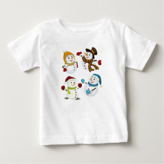 Playera con mangas y dibujo navideño ベビーTシャツ