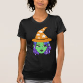 Playera de Halloween, Bruja enojada Tシャツ (正面)
