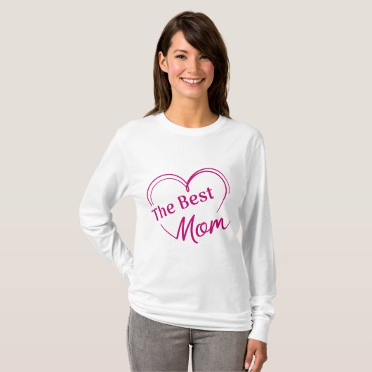 Playera de mangas largas The Best Mom Tシャツ (正面フル)