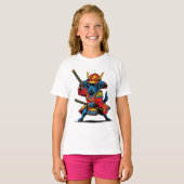 Playera de niñas Perrito Samurái Tシャツ (正面フル)