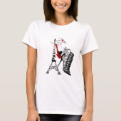 Playera de parís chic con mujer tシャツ (正面)