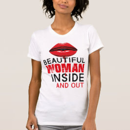 Playera de punto de jersey Beautiful Woman Tシャツ