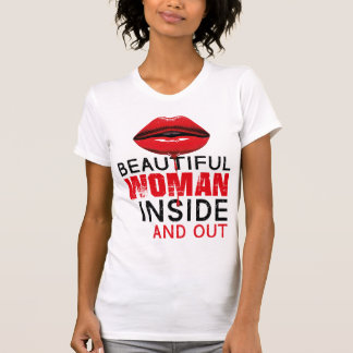 Playera de punto de jersey Beautiful Woman Tシャツ