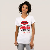 Playera de punto de jersey Beautiful Woman Tシャツ (正面フル)