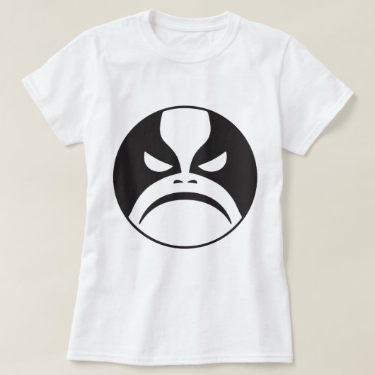 Playera Emoticón Metalizado negro de Moody Tシャツ (デザイン正面)
