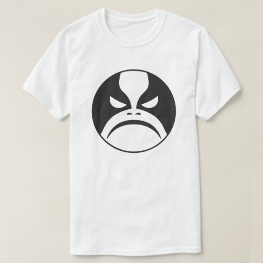 Playera Emoticón Metalizado negro de Moody Tシャツ (デザイン正面)