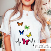 Playera fiesta de mariposa para damas. tシャツ