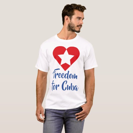 Playera Freedom for Cuba Tシャツ (正面フル)