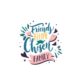 Playera Friends become our chosen family Tシャツ
