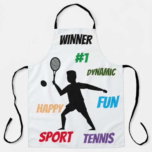 Playera Fun player tennis  エプロン (正面)