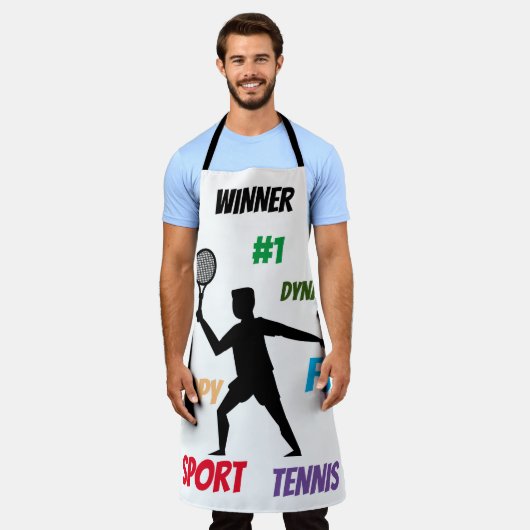 Playera Fun player tennis エプロン (着用した状態)