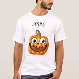Playera Happy polka dots pumpkin thanksgiving Tシャツ