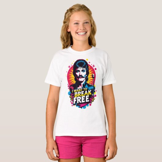 Playera I Want to Break Free Tシャツ (正面フル)