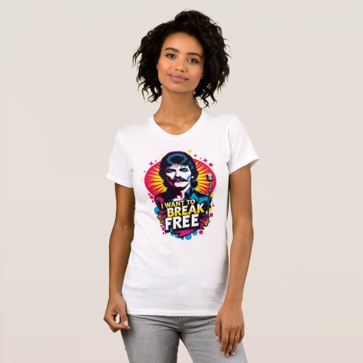 Playera I Want to Break Free Tシャツ (正面フル)