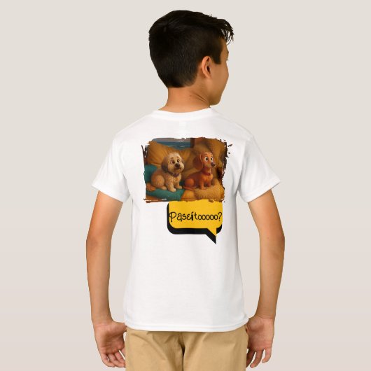 Playera Infantil Perritas Hermanas Aventureras -  Tシャツ (裏面フル)