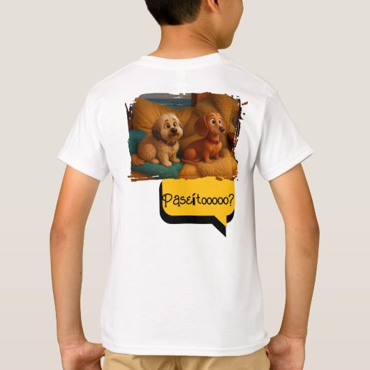 Playera Infantil Perritas Hermanas Aventureras -  Tシャツ (裏面)