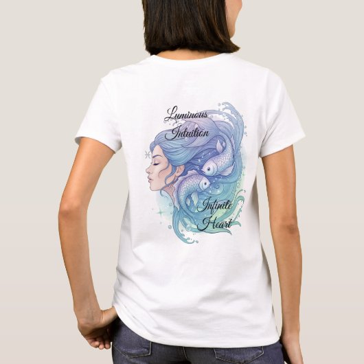Playera Lady Piscis – Estilo místico y femenino Tシャツ (裏面)